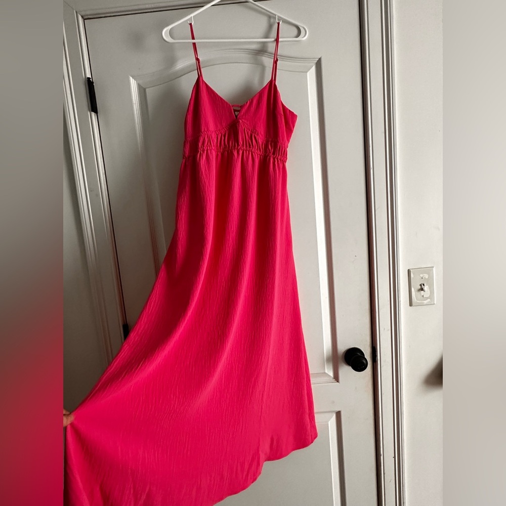 Vibrant Pink Spaghetti Strap Dress